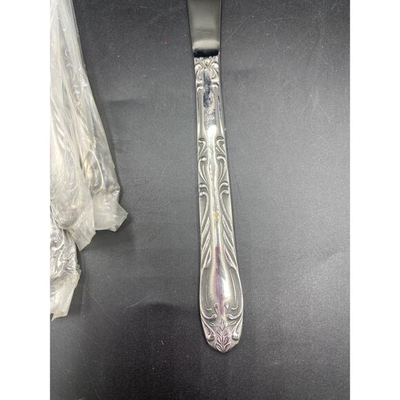 set of 9 Vintage National Stainless Japan dinner knives Steel Flatware NEW - Picture 2 of 3